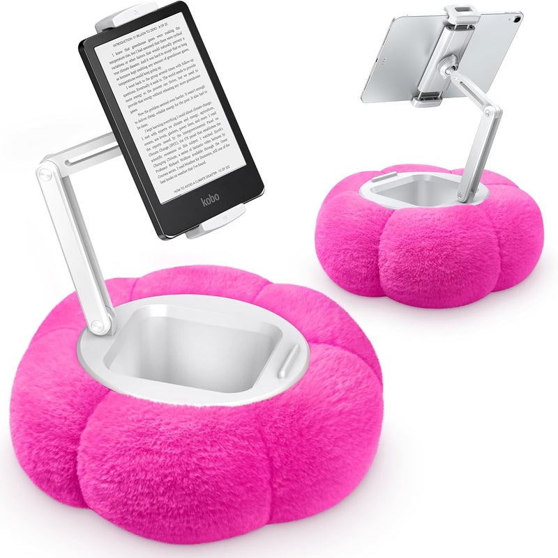 CreaDream Pumpkin Tablet Pillow Stand Holder for Kindle iPad, Adjustable Phone Pillow Stand for Lap Bed with Detachable Snack Bowl, Compatible with 4.7"-13" Tablet, iPad, iPhone, Samsung Tabs, Kindle - Image 1